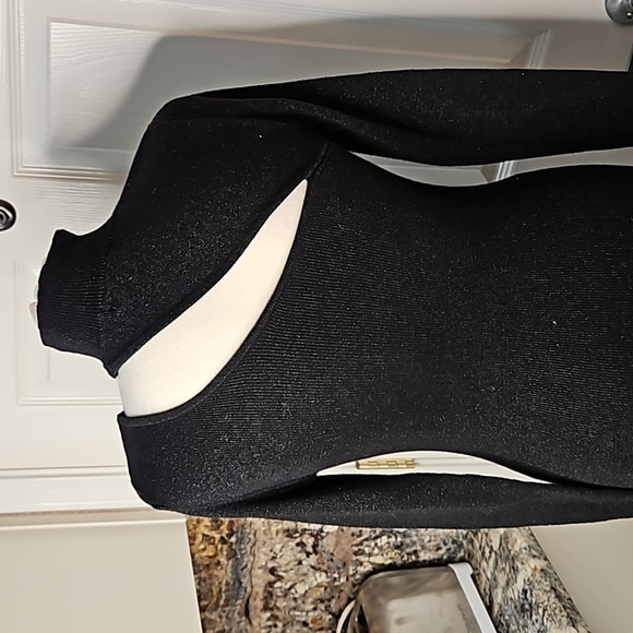 O.P.T bodycon black midi dress with sparkled thredding size xs - Picture 5 of 12